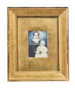 ATTRIBUTED TO MOSES B. RUSSELL | MINIATURE PORTRAIT OF ELIZA CAROLINA RICE BLAKE AND CHILD