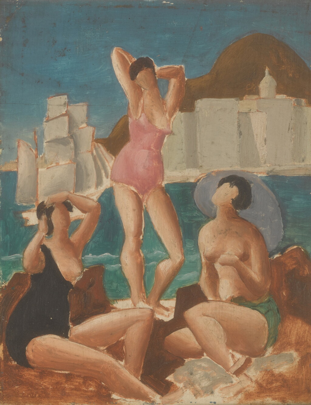 View full screen - View 1 of Lot 602. The Bathers, with Ship.