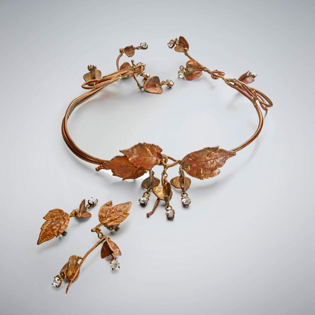 View full screen - View 1 of Lot 15. Necklace and Pair of Earrings.