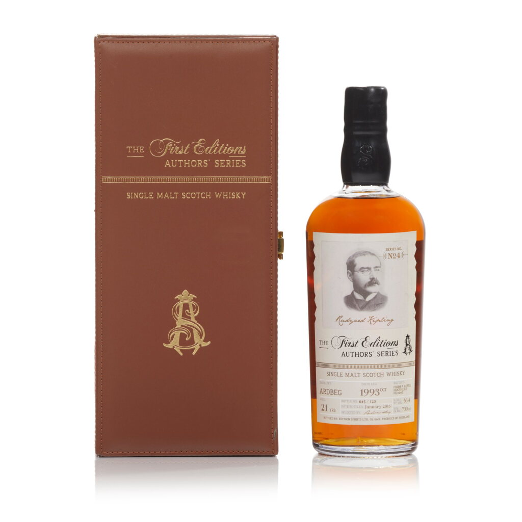 View full screen - View 1 of Lot 183. Ardbeg The First Editions Author's Series 21 Year Old 56.4 abv 1993 (1 BT70).
