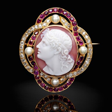 View full screen - View 1 of Lot 287. Cameo with Alexander the Great.