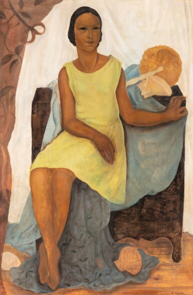 View full screen - View 1 of Lot 58. A young girl with shells | Jeune fille aux coquillages .