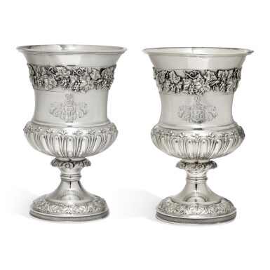 View full screen - View 1 of Lot 119. A Pair of Indian Colonial Silver Cups, Circa 1825.