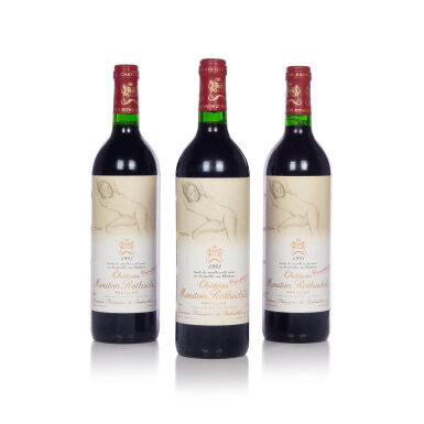 View full screen - View 1 of Lot 766. Château Mouton Rothschild 1993 (3 BT).