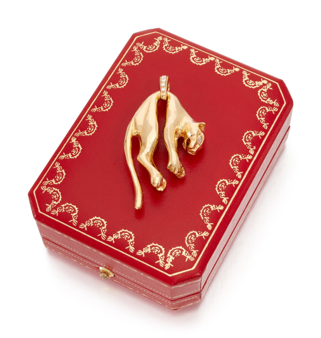 View full screen - View 1 of Lot 149. CARTIER | DIAMOND PENDANT 'PANTHÈRE' (PENDENTE IN DIAMANTI 'PANTHÈRE').