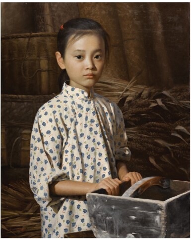 View full screen - View 1 of Lot 62. SHEN HANWU | UNTITLED - GIRL IN A BARN.