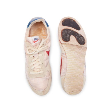 View full screen - View 1 of Lot 29. Bill Bowerman (Nike Co-Founder) Lab Metal Sandpaper Track Shoes Nike Zoom S II.