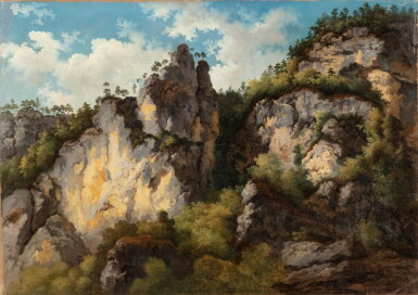 View full screen - View 1 of Lot 163. Rocky Landscape | Paysage rocheux.