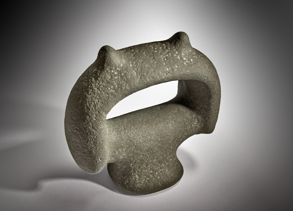 View full screen - View 1 of Lot 49. Ground Stone Stirrup Maul, Northwest Coast.