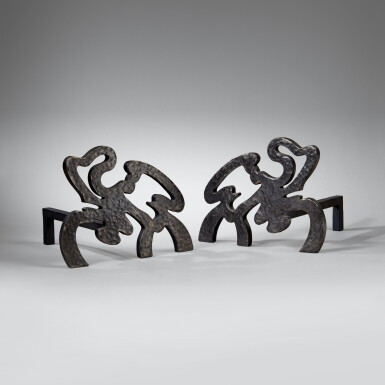 View full screen - View 1 of Lot 81. Pair of Andirons.