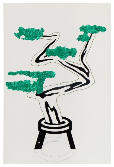 View full screen - View 1 of Lot 11. Roy Lichtenstein 羅伊・李奇登斯坦 | Bonsai Tree (Study) 盆景樹(習作).
