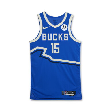 View full screen - View 1 of Lot 94. Jamaree Bouyea Milwaukee Bucks 2024-2025 Game Issued City Edition Jersey .