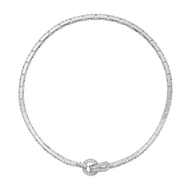 View full screen - View 1 of Lot 222. Diamond 'Agrafe' Necklace, France.
