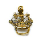 An enamelled gold pendant in the shape of a galleon, South Italian, 17th / 18th century