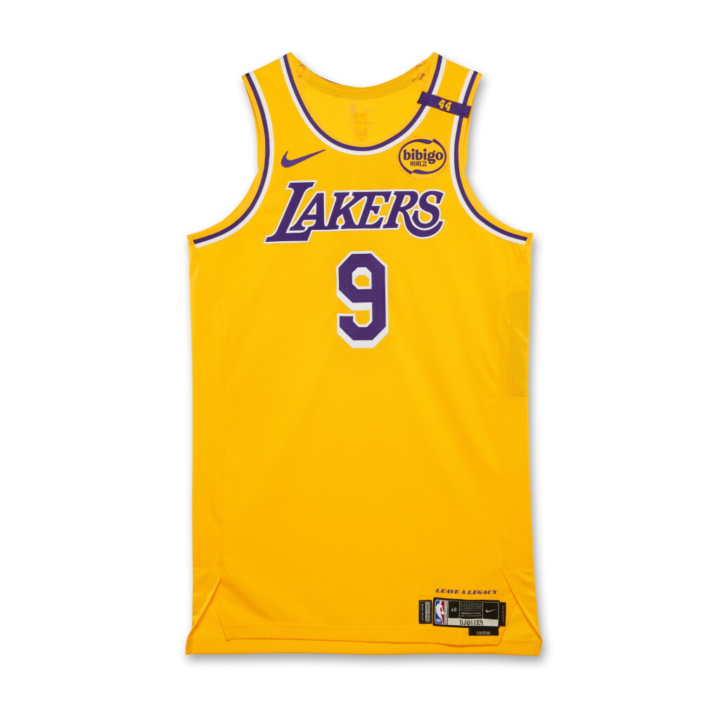 View full screen - View 1 of Lot 12. Bronny James Los Angeles Lakers 2024-2025 Game Worn Icon Edition Jersey | 3rd Career Game.