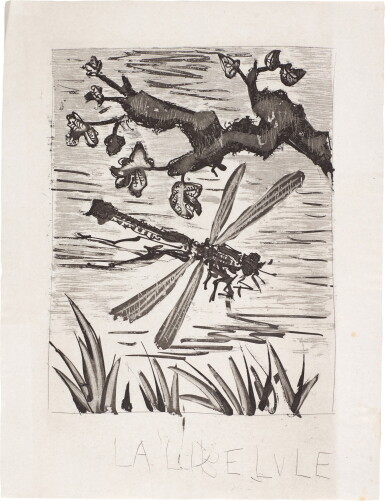 View full screen - View 1 of Lot 106. PABLO PICASSO | LE LIBELLULE (B. 354; BA. 601).