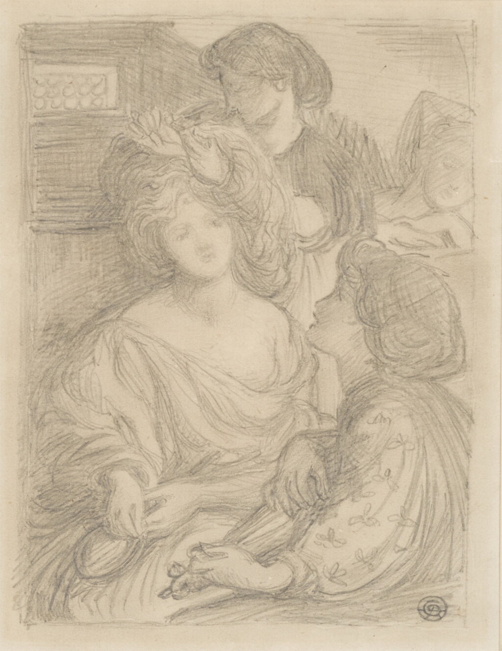 View full screen - View 1 of Lot 62. Study for 'Morning Music'.