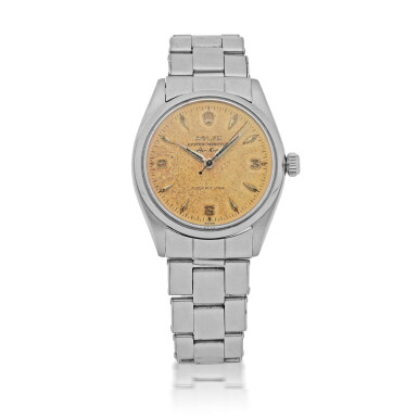 View full screen - View 1 of Lot 453. AIR-KING, REF 5500 STAINLESS STEEL WRISTWATCH WITH BRACELET CIRCA 1958.