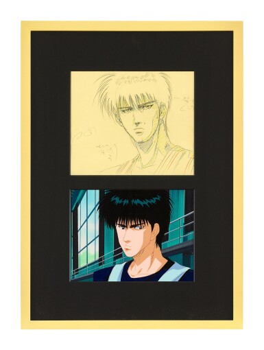 View full screen - View 1 of Lot 49. SLAM DUNK BY TOEI ANIMATION 灌籃高手 by 東映動畫 | RUKAWA KAEDE ANIMATION CEL AND SKETCH (SET OF TWO) 流川楓動畫手稿及草圖(兩件一組).
