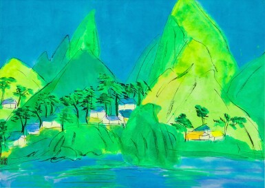 View full screen - View 1 of Lot 6005. Walasse Ting 丁雄泉 | Landscape 山水 .