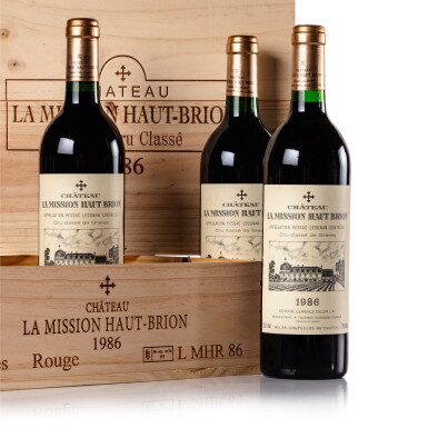 View full screen - View 1 of Lot 56. Château La Mission Haut-Brion 1986 (3 BT).