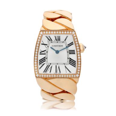 View full screen - View 1 of Lot 19. Reference 2896 La Dona A pink gold and diamond-set bracelet watch, Circa 2010.