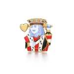 Enamel and diamond brooch, 'King of Hearts', 1950s