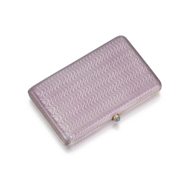 View full screen - View 1 of Lot 114. A Fabergé silver-gilt and guilloché enamel cigarette case, workmaster Feodor Afanassiev, St Petersburg, 1904-1908.