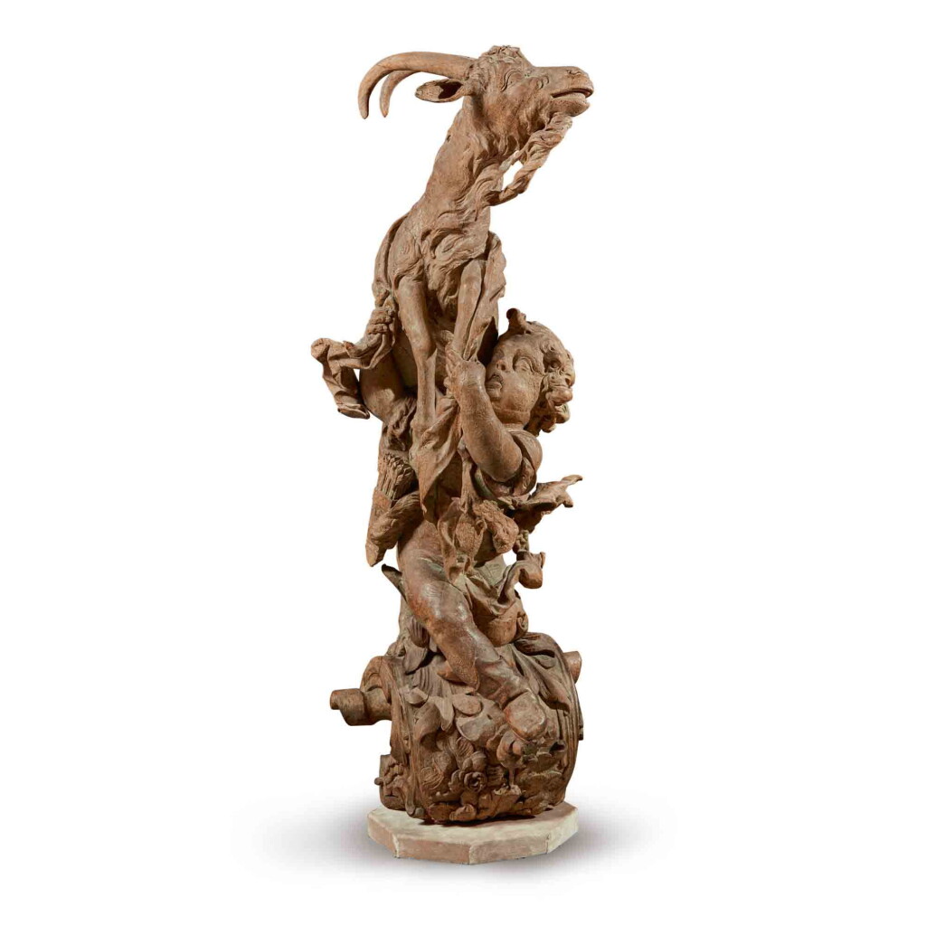 View full screen - View 1 of Lot 148. A Putto catching a Goat .
