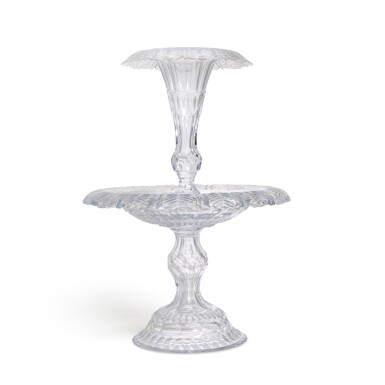 View full screen - View 1 of Lot 48. A large Victorian style cut-glass centerpiece by William Yeoward, modern.