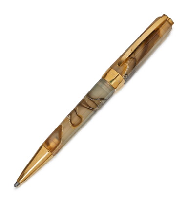 View full screen - View 1 of Lot 99. VISCONTI | A GOLD PLATED AND RESIN BALLPOINT PEN, CIRCA 2007.
