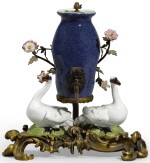 A Louis XV style gilt-bronze mounted porcelain cistern, perhaps Samson, circa 1890