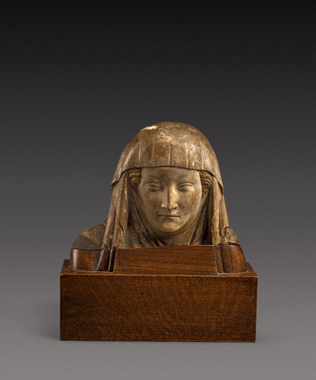 View full screen - View 1 of Lot 125. French, early 14th century | Head of the Virgin.