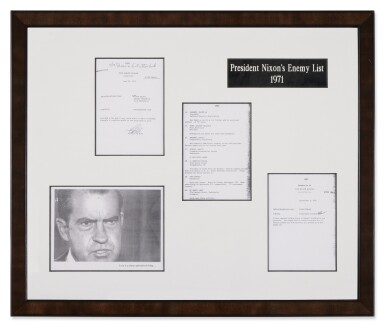View full screen - View 1 of Lot 205. President Nixon's Enemies List.