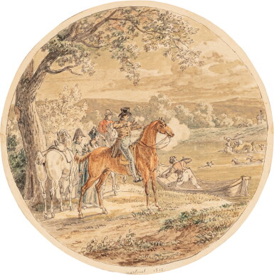 View full screen - View 1 of Lot 836. A hunt organised by the Duchesse de Berry 1812 | Une chasse de la duchesse de Berry 1812.