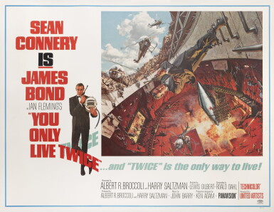 View full screen - View 1 of Lot 92. You Only Live Twice (1967), subway style A poster (volcano), US.