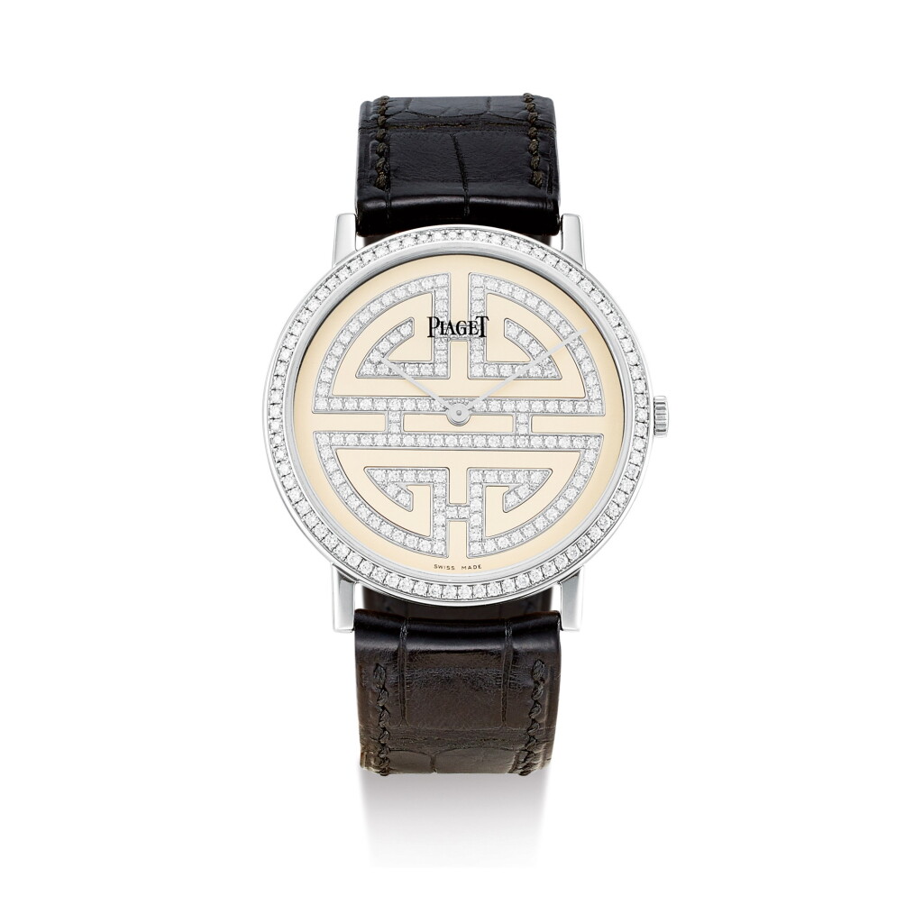View full screen - View 1 of Lot 97. PIAGET | ALTIPLANO, REFERENCE P10763, A WHITE GOLD AND DIAMOND-SET WRISTWATCH, CIRCA 2010.