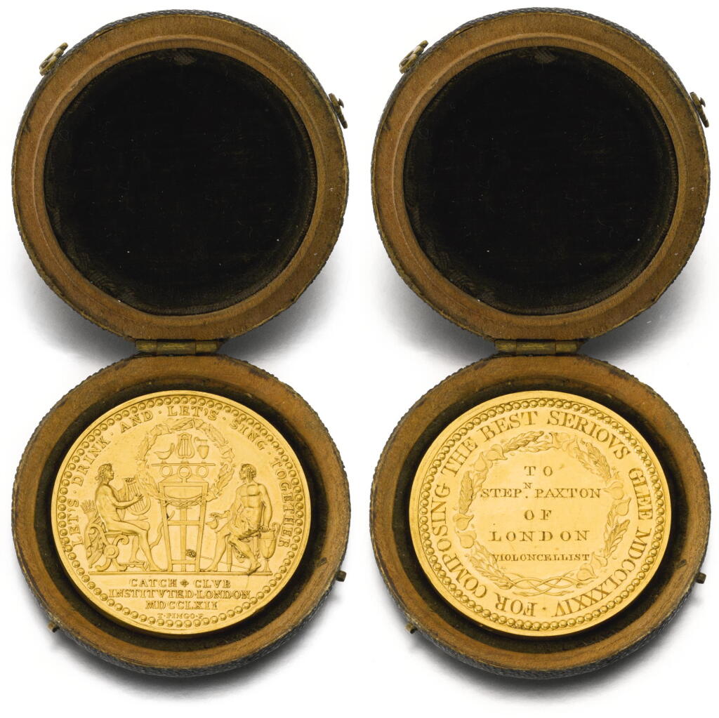 View full screen - View 1 of Lot 213. THE CATCH CLUB 1784 GOLD MEDAL.