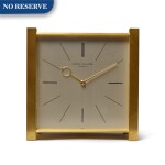 PENDULE CARRÉE A GILT BRASS SOLAR DESK CLOCK, CIRCA 1968