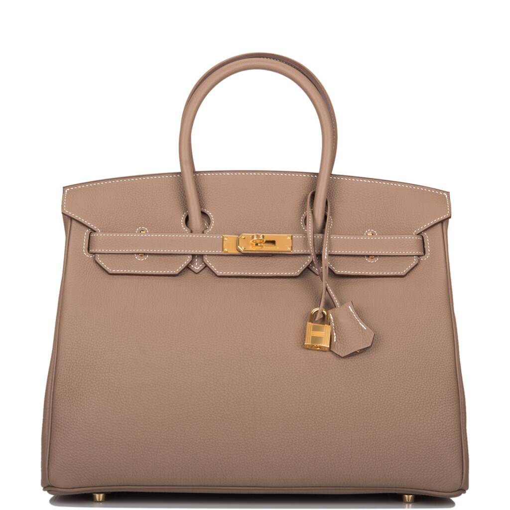 View full screen - View 1 of Lot 11. Étoupe Togo Leather Birkin 35 Gold Hardware, 2019.