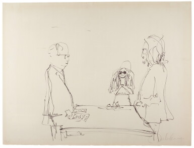 View full screen - View 1 of Lot 58. JOHN LENNON | Original lithograph from 'Bag One', 1969, signed.