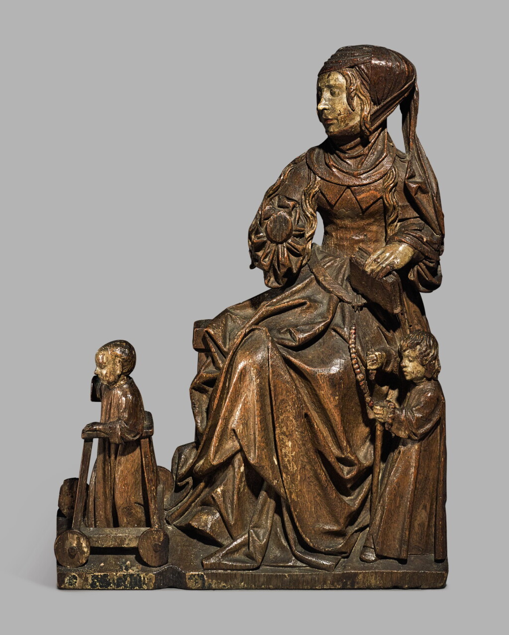 Voir en plein écran - Voir 1 du lot 179. Sold Without Reserve, NETHERLANDISH SCHOOL, PROBABLY ANTWERP, CIRCA 1520 | RELIEF OF A WOMAN WITH TWO CHILDREN.