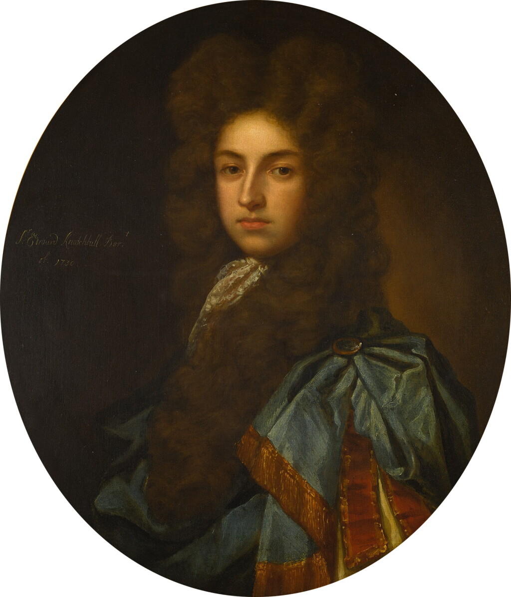 View full screen - View 1 of Lot 112. Portrait of Sir Edward Knatchbull, 4th Bt. (1674-1730).