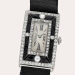 A platinum, onyx and diamond-set wristwatch | Made in 1916