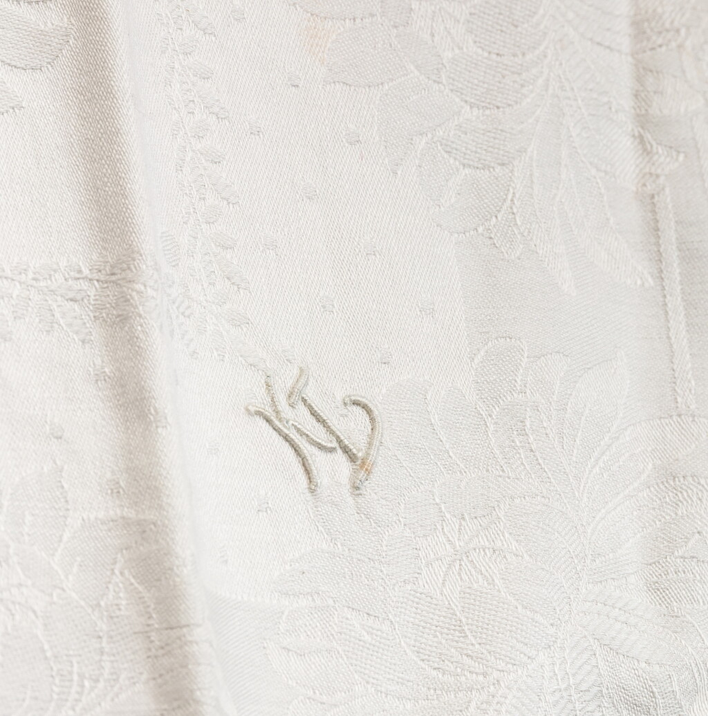 View full screen - View 1 of Lot 30. Three cotton napkins monogrammed “KL”.