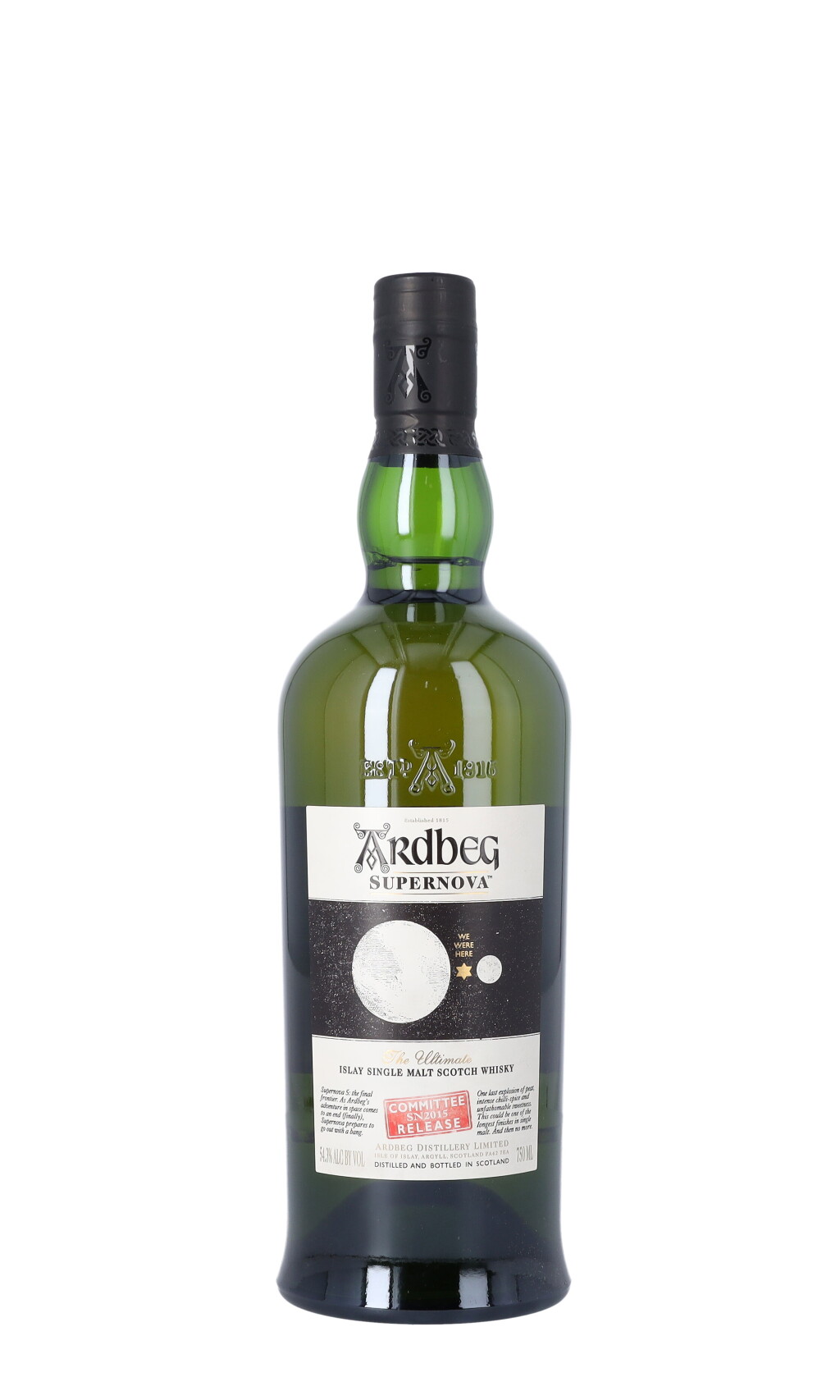 View full screen - View 1 of Lot 5046. Ardbeg Supernova Committee Release SN2014 55.0 abv NV (1 BT75).