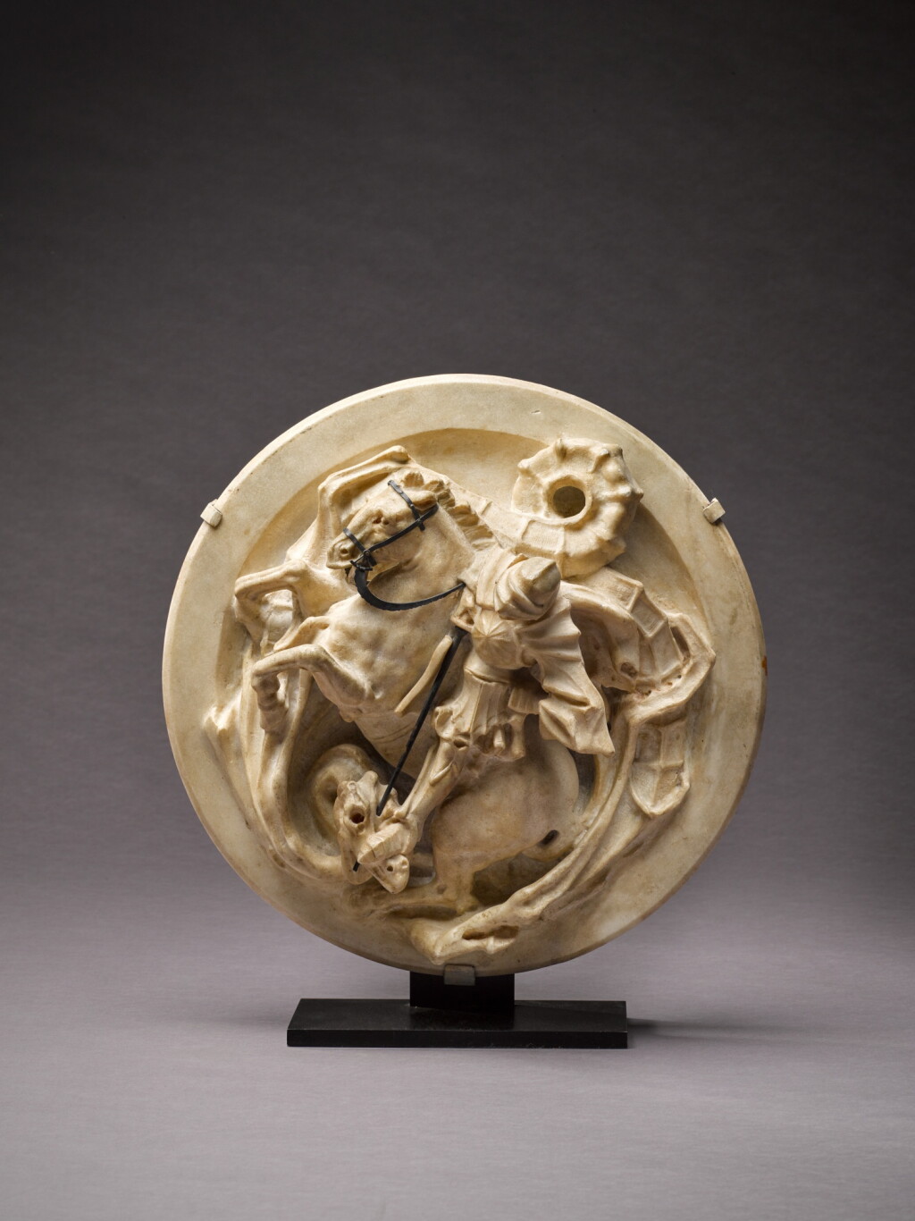 View full screen - View 1 of Lot 385. Relief with Saint George vanquishing the Dragon.