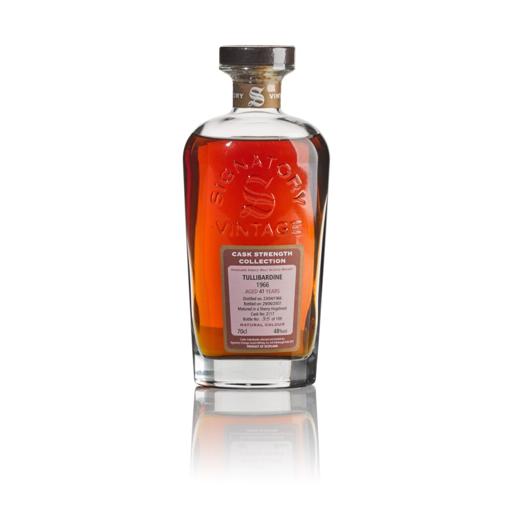 View full screen - View 1 of Lot 508. Tullibardine Signatory Vintage Cask Strength Collection 41 Year Old 48.0 abv 1966 (1 BT70).