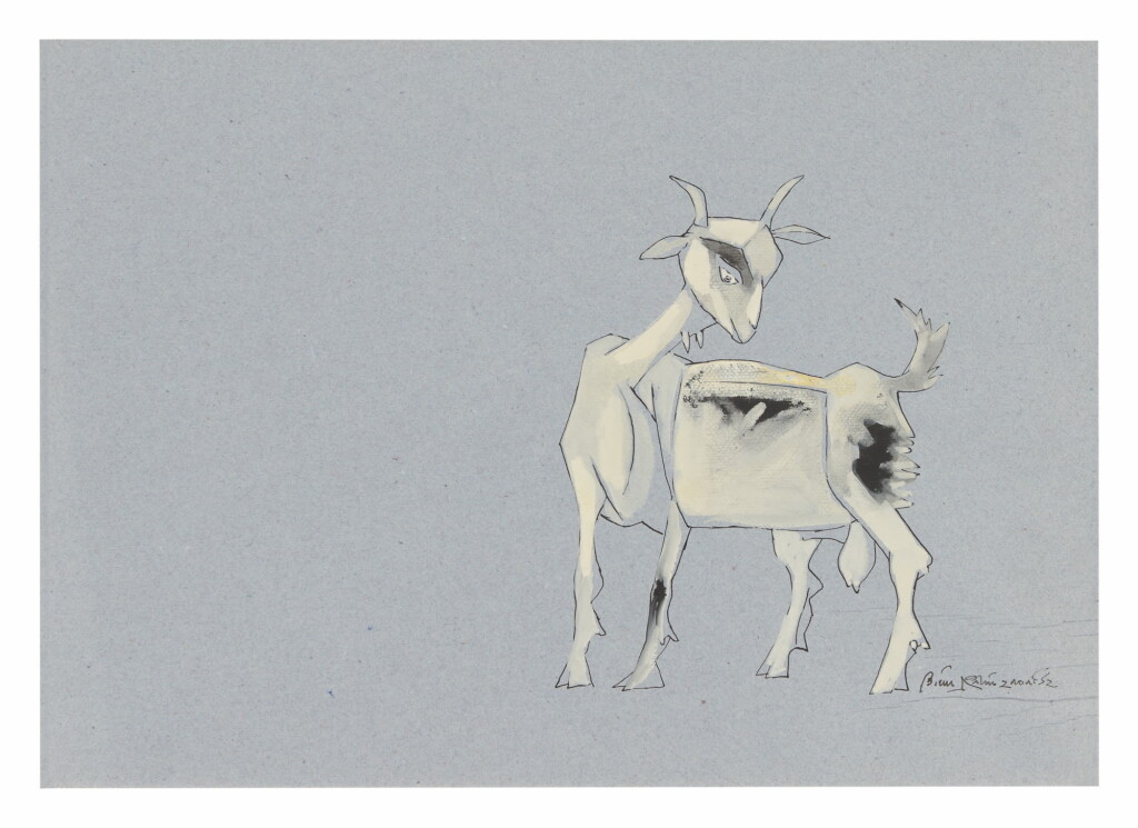 View full screen - View 1 of Lot 1831. K. LAXMA GOUD | UNTITLED (SMILING GOAT).