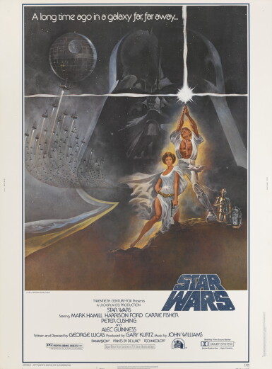 View full screen - View 1 of Lot 280. STAR WARS (1977) STYLE A POSTER, US.